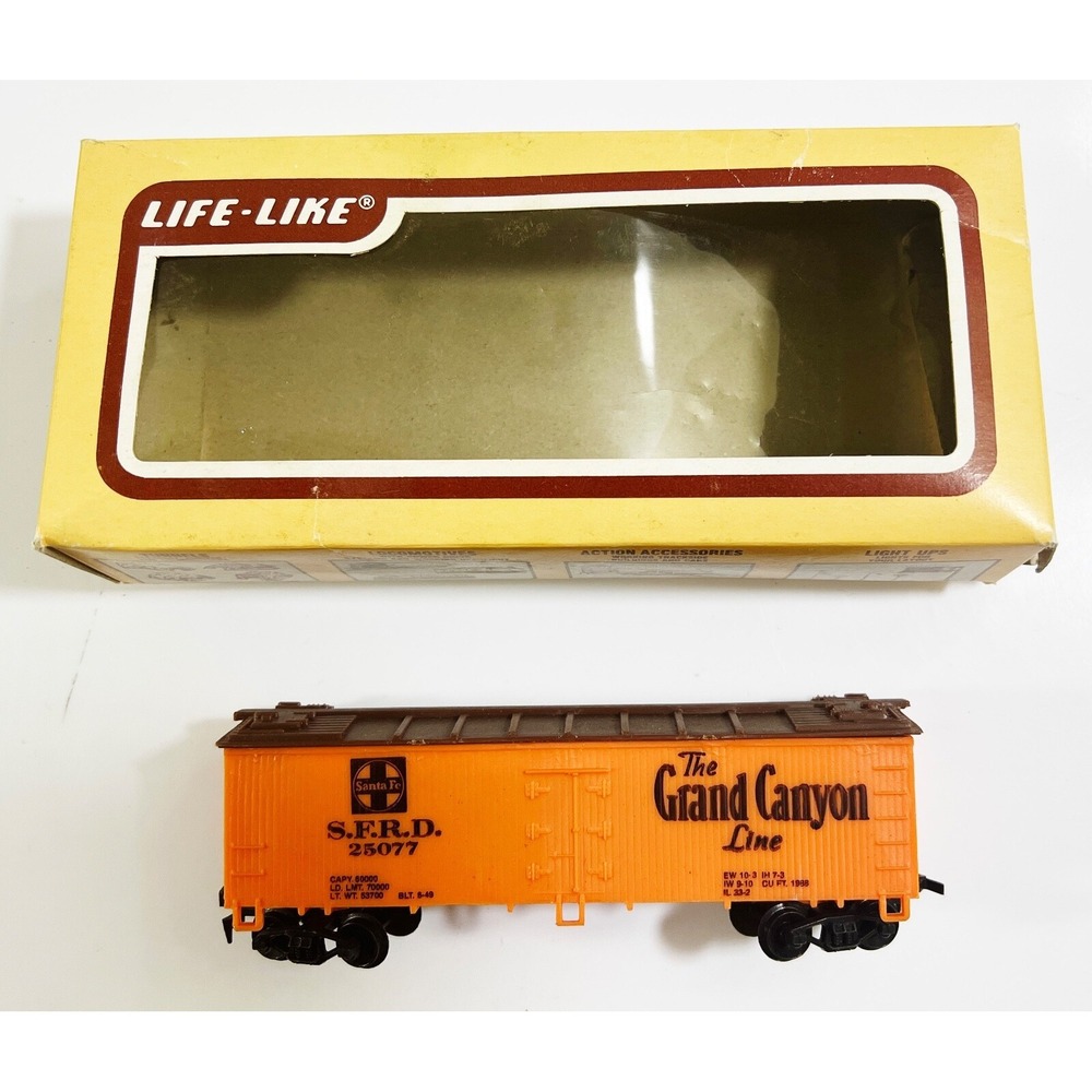 HO Scale Sante Fe Box Car SFRD 25077 The Grand‎ Canyon Line Life Like
